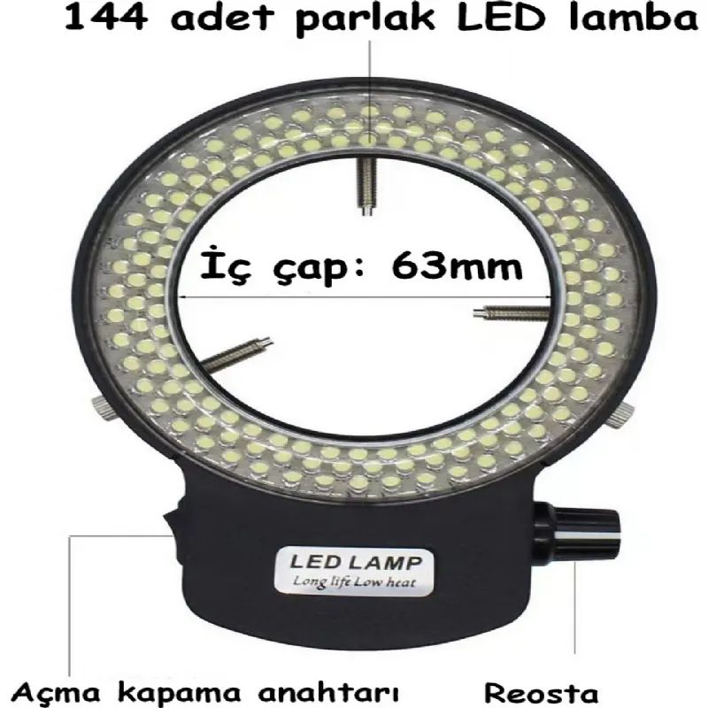 144-Ledli-Mikroskop-Led-Siyah