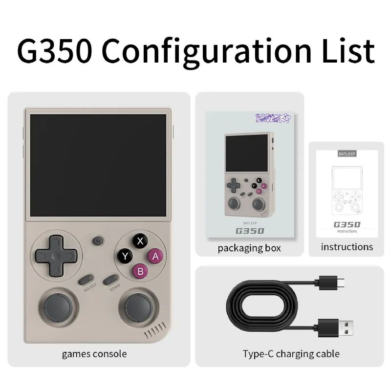 ANBERNIC G350 Gri 64gb Tetris