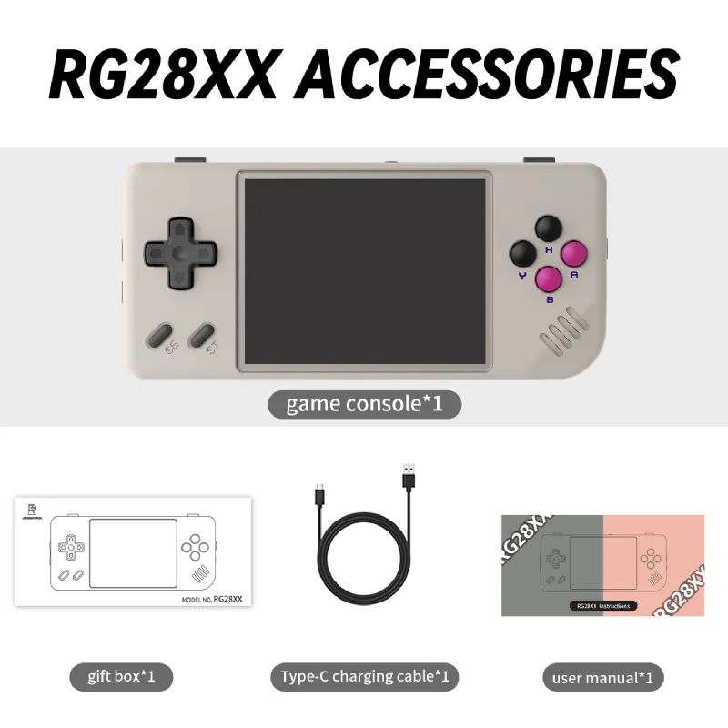 ANBERNIC RG 28XX Gri 32gb Tetris