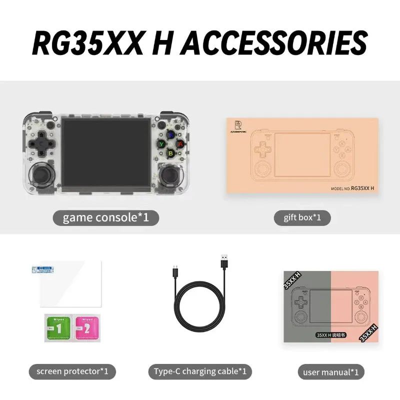 ANBERNIC RG 35XX H Beyaz 64gb Tetris