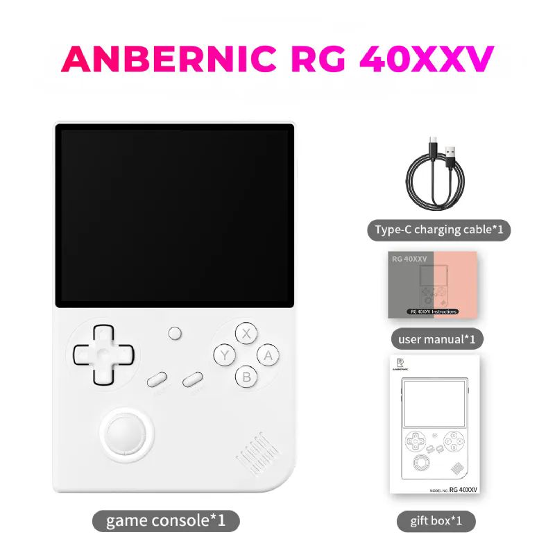ANBERNIC-RG-40XXV-Beyaz-64gb-Tetris