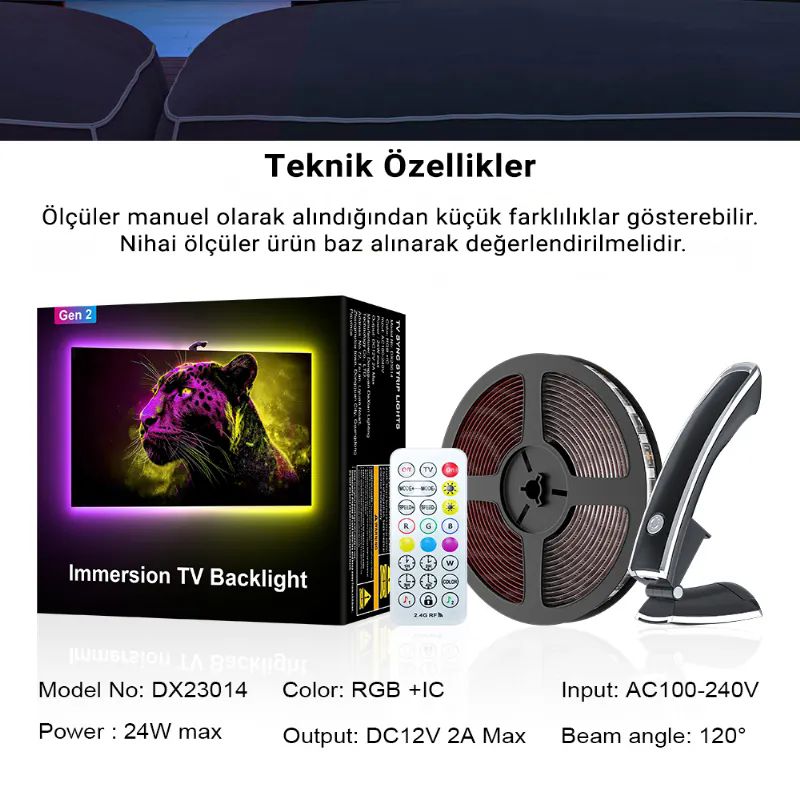 DX-LIGHT DX23014 Gen2 TV Ambiyans Lamba