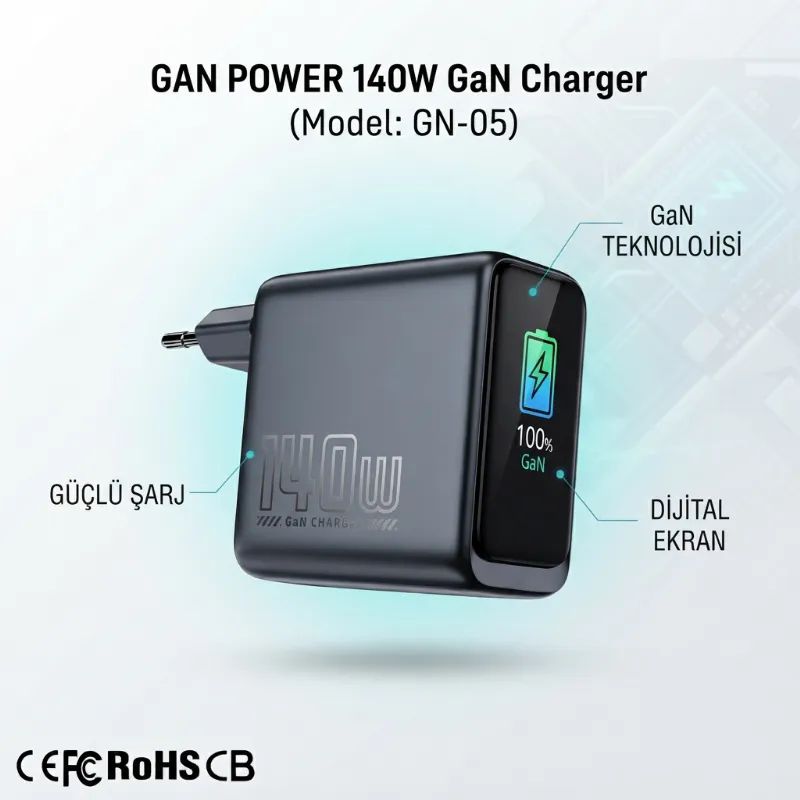 GanPower-GN-05-140W-Yapay-Zekali-Set-Sarj
