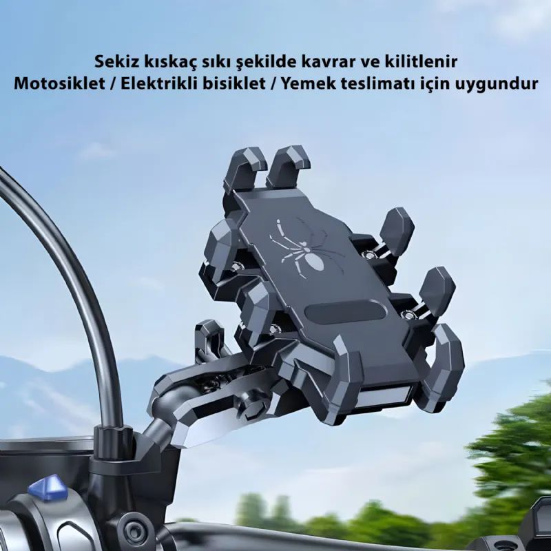 H08 Motorsiklet i�in Telefon Tutucu