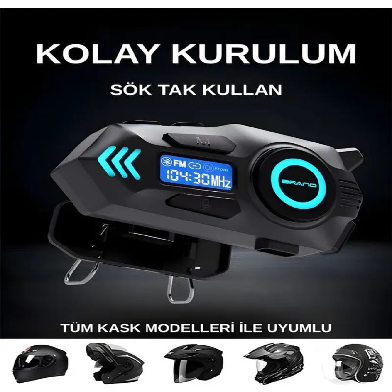 Helmet K09 20 ki�iye kadar ba�lanan intercom
