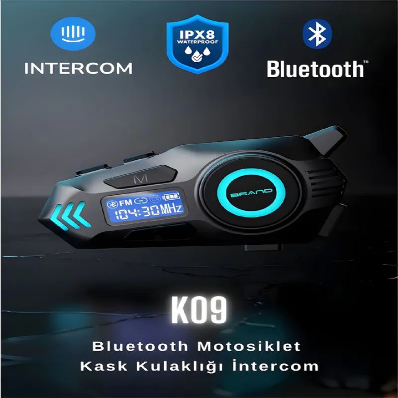 Helmet K09 20 ki�iye kadar ba�lanan intercom