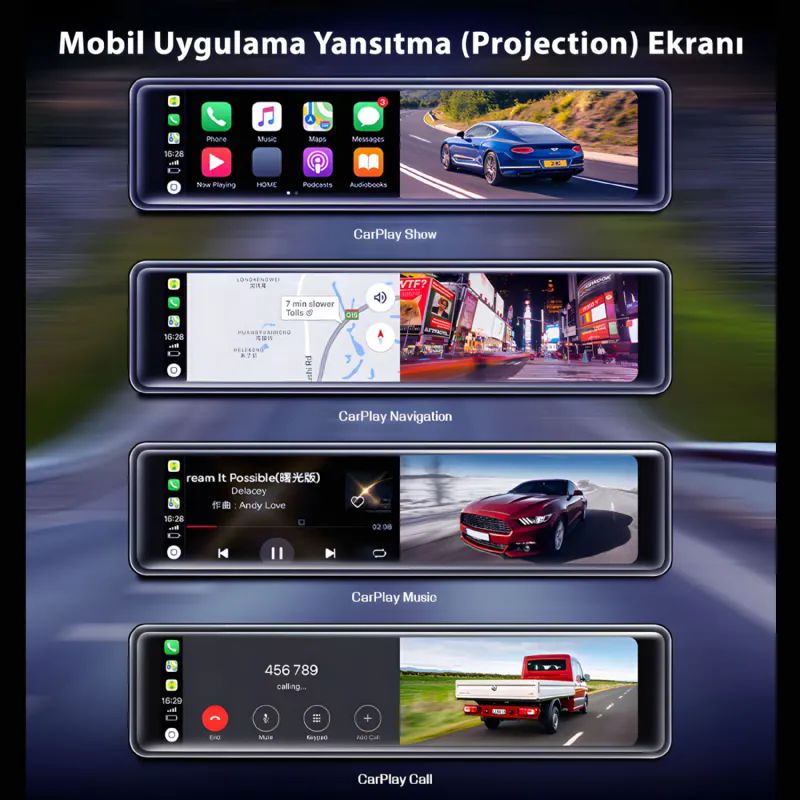 iDragon C3 Carplay Ak�ll� Ara� Monit�r� ve Kamera