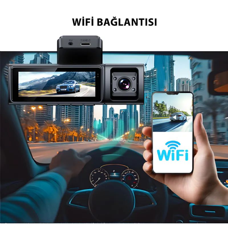 iDragon F9 Full HD 4K Ekranl� �n Arka ve Ara� i�i Ara� Kameras�