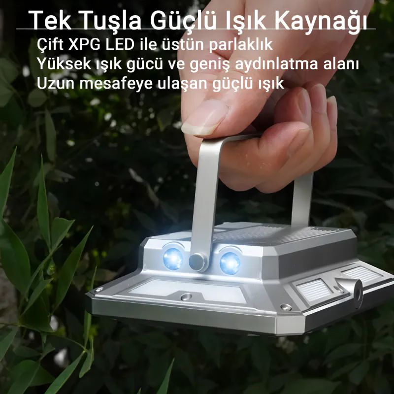 idragon KXK-686 Beyaz Power Bank - Kare Led Lamba