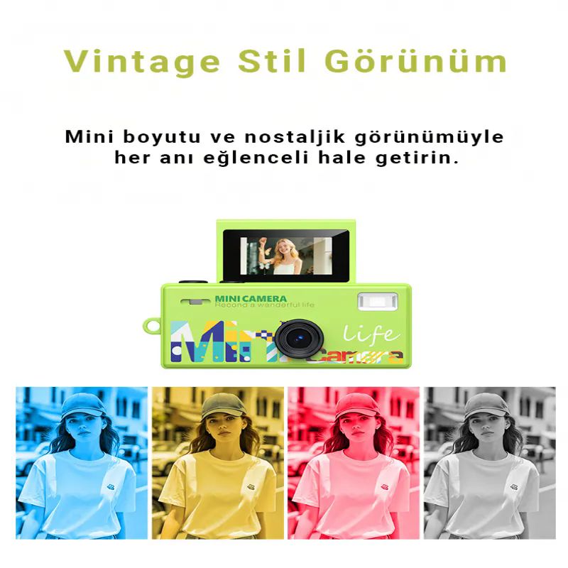 idragon LK-030 Pembe Mini Ekran �evirmeli Foto�raf Makinas�