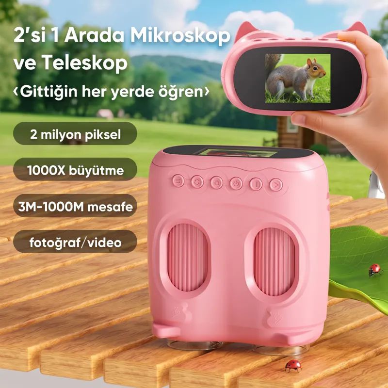 Myscope-387-Pembe-Mikroskop