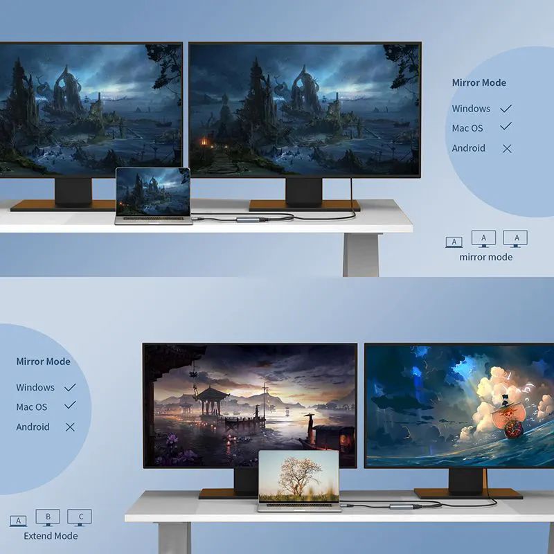 Onten M201 2 in 2 3.0 4K HDMI 2K VGA Video Grafik Kart�