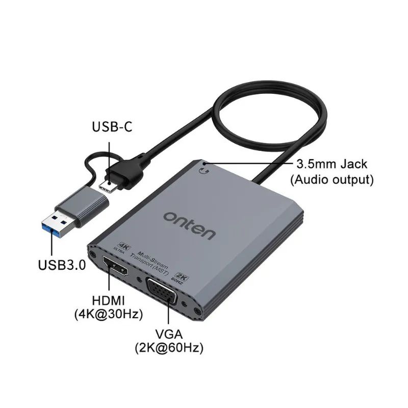 Onten M201 2 in 2 3.0 4K HDMI 2K VGA Video Grafik Kart�