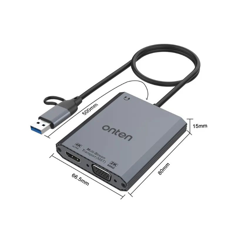 Onten M201 2 in 2 3.0 4K HDMI 2K VGA Video Grafik Kart�