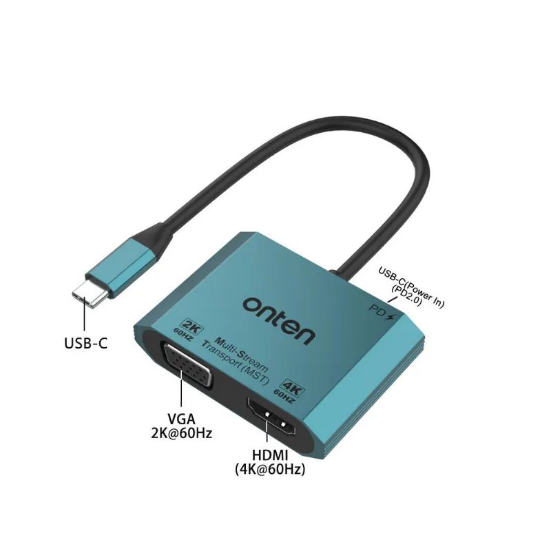 Onten M205 3 in 1 4K 60HZ HDMI 2K 60HZ VGA Adapt�r
