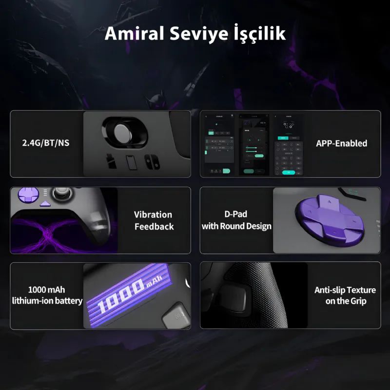 Pxn PXN-P5 8K Oyun Kolu Siyah