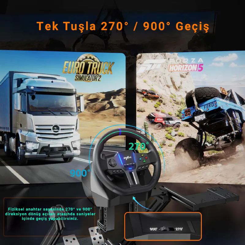 Pxn Pxn-V900 Gen2 Direksiyon Set Oyun Konsolu