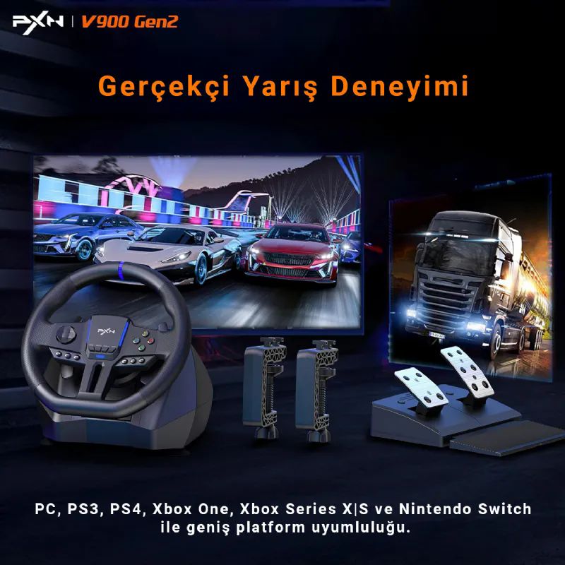 Pxn Pxn-V900 Gen2 Direksiyon Set Oyun Konsolu