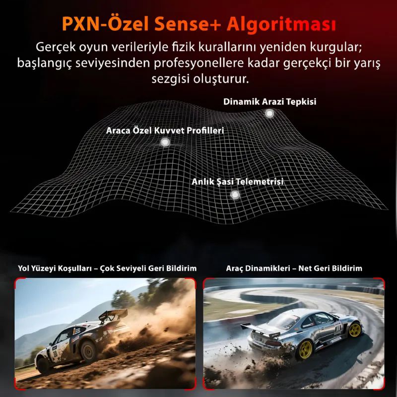 Pxn Pxn-Vd6 Bundle 6nm DD Base + 280mm Wheel + 2-Pedal+Z8 Clamp Direksiyon Set Oyun Konsolu