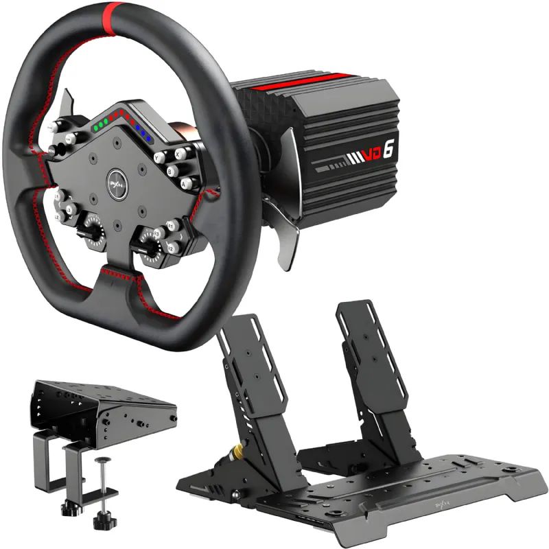 Pxn Pxn-Vd6 WDS R2-2P 6nm DD Base + 300mm Wheel + 2-Pedal+Z9 Direksiyon Set Oyun Konsolu