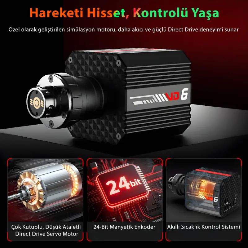 Pxn-Pxn-Vd6-WDS-R2-2P-6nm-DD-Base-300mm-Wheel-2-PedalZ9-Direksiyon-Set-Oyun-Konsolu